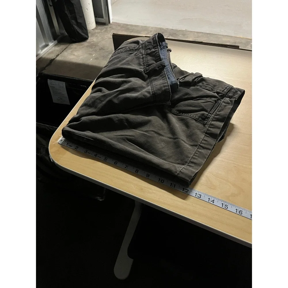 Banana Republic Mens Thick Y2K Cargo Shorts 36‎ Green Pockets Baggy Skater